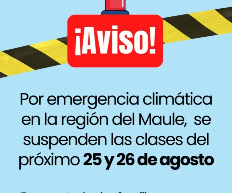 Suspensión de actividades académicas próximo 25 y 26 de agosto